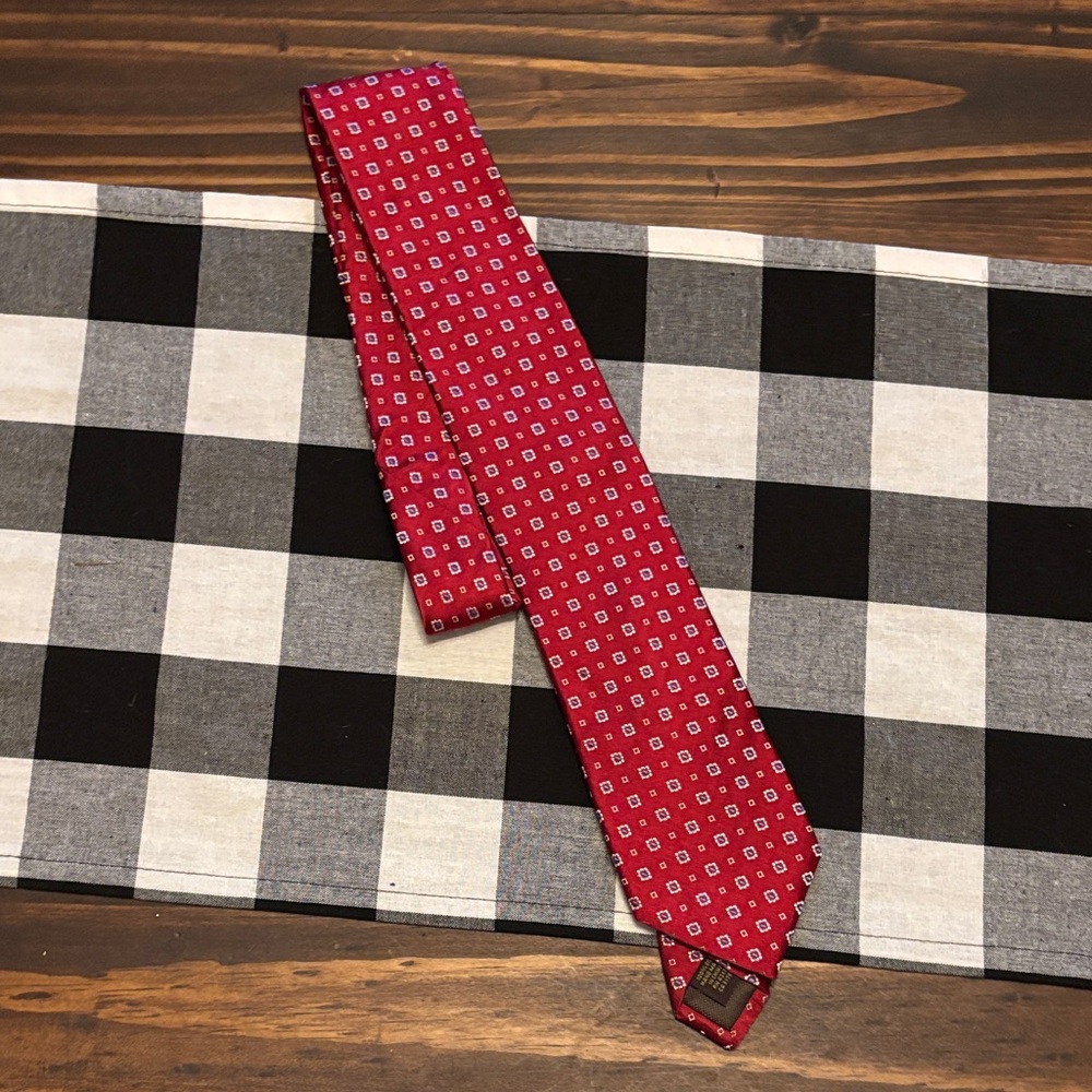 Tasso Elba silk red Patterned Men's Tie